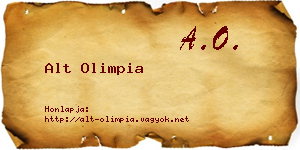Alt Olimpia névjegykártya